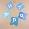 Fish-tail flag "HAPPY BIRTHDAY" - birthday letter flag, children's birthday decoration and arrangement flag details Picture